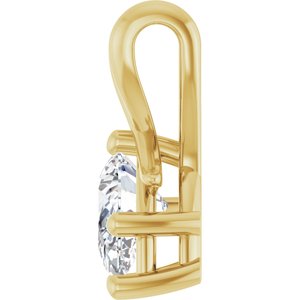 18K Yellow Gold 8.5x5.5 mm Pear Pendant Mounting – image 5