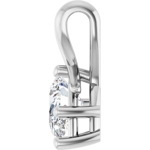 10K White Gold 8.5x5.5 mm Pear Pendant Mounting – image 5