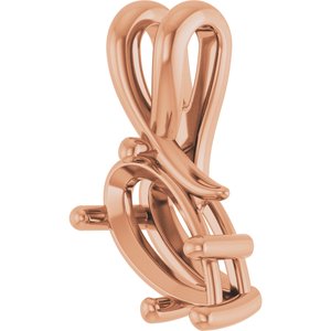 18K Rose Gold 10.5x5.5 mm Pear Pendant Mounting – image 4