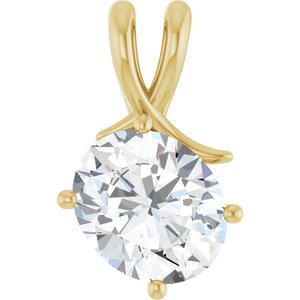 14K Yellow Gold 12x10 mm Oval Pendant Mounting