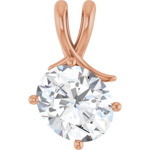 14K Rose Gold 12x10 mm Oval Pendant Mounting