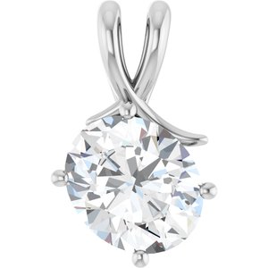 10K White Gold 12x10 mm Oval Pendant Mounting