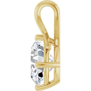 14K Yellow Gold 12x10 mm Oval Pendant Mounting – image 5