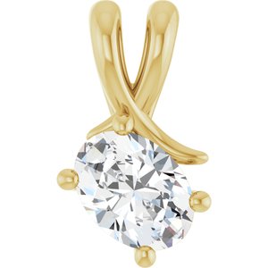 14K Yellow Gold 7.5x5.5 mm Oval Pendant Mounting