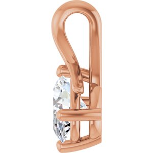 10K Rose Gold 7.5x5.5 mm Oval Pendant Mounting – image 5