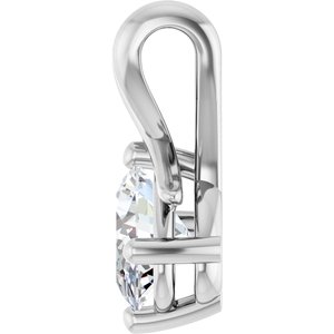 14K X1 White Gold 7.5x5.5 mm Oval Pendant Mounting – image 5