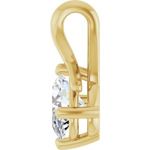 18K Yellow Gold 7.5x5.5 mm Oval Pendant Mounting – image 5