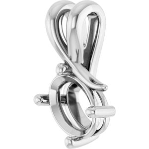 10K White Gold 7.5x5.5 mm Oval Pendant Mounting – image 4