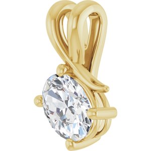 18K Yellow Gold 7.5x5.5 mm Oval Pendant Mounting – image 3