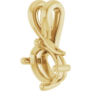 14K Yellow Gold 7.5x5.5 mm Oval Pendant Mounting – image 4