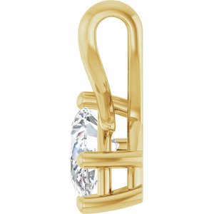 10K Yellow Gold 9x5.5 mm Pear Pendant Mounting – image 5