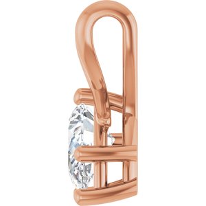 14K Rose Gold 9x5.5 mm Pear Pendant Mounting – image 5