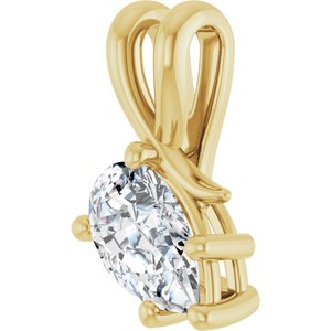 14K Yellow Gold 9x5.5 mm Pear Pendant Mounting – image 3