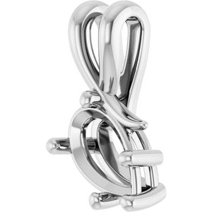 10K White Gold 9x5.5 mm Pear Pendant Mounting – image 4
