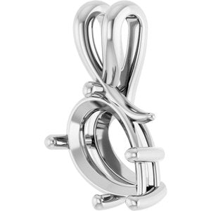 10K White Gold 12x8 mm Pear Pendant Mounting – image 4