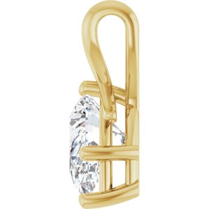 10K Yellow Gold 12x8 mm Pear Pendant Mounting – image 5