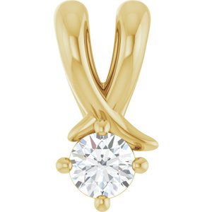 10K Yellow Gold 3 mm Round Pendant Mounting