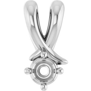 Platinum 3 mm Round Pendant Mounting – image 2