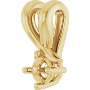 14K Yellow Gold 3 mm Round Pendant Mounting – image 4