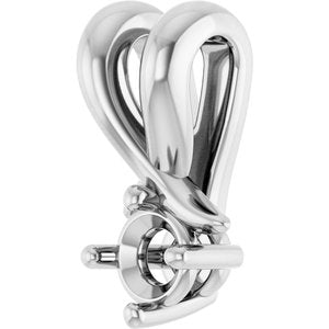 10K White Gold 3 mm Round Pendant Mounting – image 4
