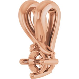 10K Rose Gold 3 mm Round Pendant Mounting – image 4