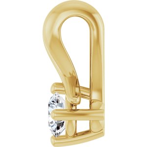 10K Yellow Gold 3 mm Round Pendant Mounting – image 5