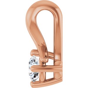 10K Rose Gold 3 mm Round Pendant Mounting – image 5