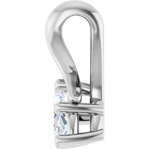 18K White Gold 6x3 mm Marquise Pendant Mounting – image 5