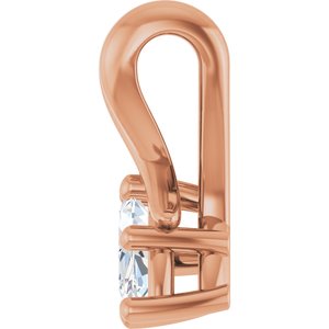 10K Rose Gold 6x3 mm Marquise Pendant Mounting – image 5