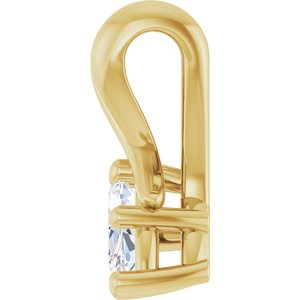 14K Yellow Gold 6x3 mm Marquise Pendant Mounting – image 5