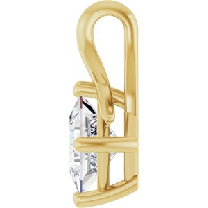 10K Yellow Gold 5.5 mm Square Pendant Mounting – image 5
