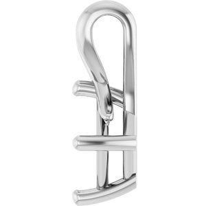 14K X1 White Gold 5.5 mm Square Pendant Mounting – image 6