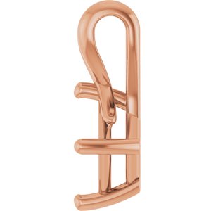 14K Rose Gold 5.5 mm Square Pendant Mounting – image 6
