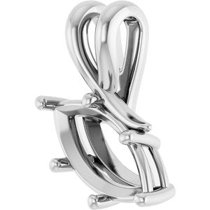 Platinum 12x6 mm Marquise Pendant Mounting – image 4