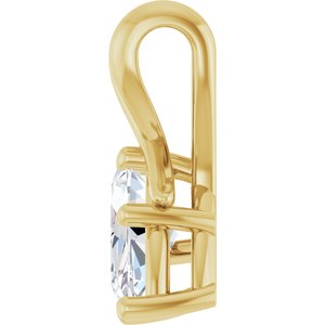 14K Yellow Gold 11x5.5 mm Marquise Pendant Mounting – image 5