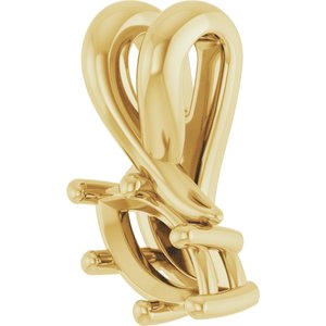 14K Yellow Gold 6x3 mm Marquise Pendant Mounting – image 4