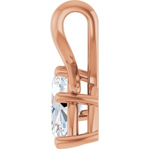 14K Rose Gold 12x6 mm Marquise Pendant Mounting – image 5