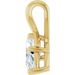 14K Yellow Gold 12x6 mm Marquise Pendant Mounting – image 5
