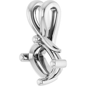Sterling Silver 7x5 mm Elongated Cushion Pendant Mounting – image 4