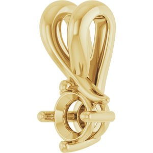 10K Yellow Gold 3.8 mm Round Pendant Mounting – image 4