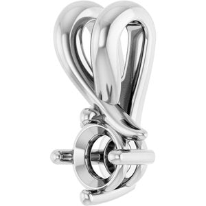 14K White Gold 3.8 mm Round Pendant Mounting – image 4