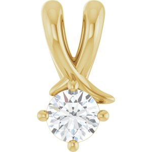 10K Yellow Gold 3.8 mm Round Pendant Mounting