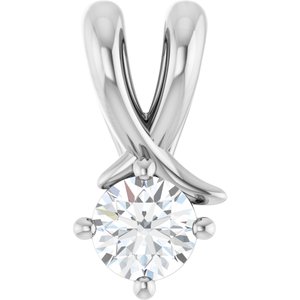 Sterling Silver 3.8 mm Round Pendant Mounting