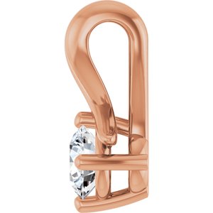 14K Rose Gold 3.8 mm Round Pendant Mounting – image 5