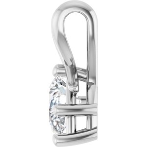 14K White Gold 8x5 mm Pear Pendant Mounting – image 5