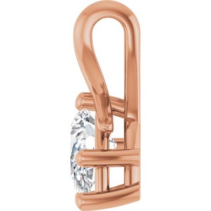 14K Rose Gold 8x5 mm Pear Pendant Mounting – image 5