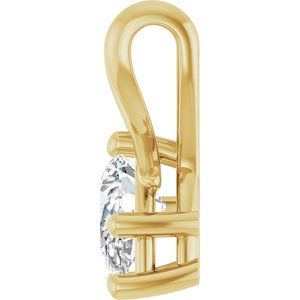 14K Yellow Gold 8x5 mm Pear Pendant Mounting – image 5