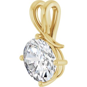 10K Yellow Gold 11x9 mm Oval Pendant Mounting – image 3