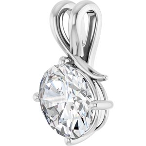 Platinum 11x9 mm Oval Pendant Mounting – image 3