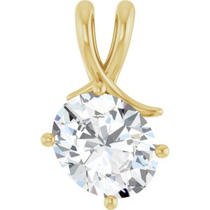 10K Yellow Gold 11x9 mm Oval Pendant Mounting